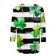 thumbnail image 5 of Xuyuer Women St Patricks Day Sweatshirts Lucky Clover Blouse Irish Shamrock Pullover 3/4 Sleeves Graphic Tops, 5 of 6