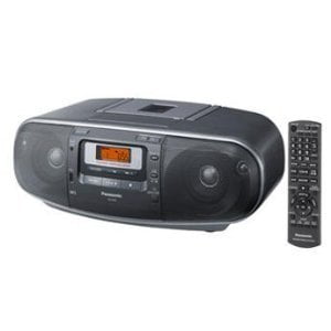 Boombox Port Panasonic RX-D55GC-K Boombox - High Power Portable Stereo AM/ FM Radio, MP3 CD , Tape Recorder with USB & Music Port High Quality Sound with 2-Way 4-Speaker (Black) ()