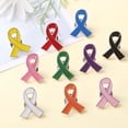 thumbnail image 3 of 10pcs Cancers Awareness Lapel Pins Ribbon Pins Hope Ribbon Lapel Pins For Charity Recognition,public, 3 of 5