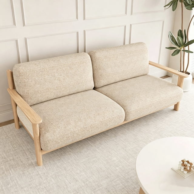 Funda para Cojín de Sofá con Tacto de Lino: Protector de Asiento de Sofá de Tela Suave y Transpirable para Sala de Estar, Funda Antideslizante de Tamaño Estándar para Muebles Del Hogar para El Descan