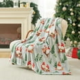 thumbnail image 5 of Gnome Throw Blanket Christmas Blanket Warm Plush Throw Blanket,Ultra Soft Cozy Blanket for Couch,Sofa and Bed(Xmas Gnome in Sleigh,50"x60"), 5 of 8