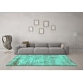 thumbnail image 3 of Ahgly Company Indoor Rectangle Oriental Turquoise Blue Industrial Area Rugs, 8' x 12', 3 of 4