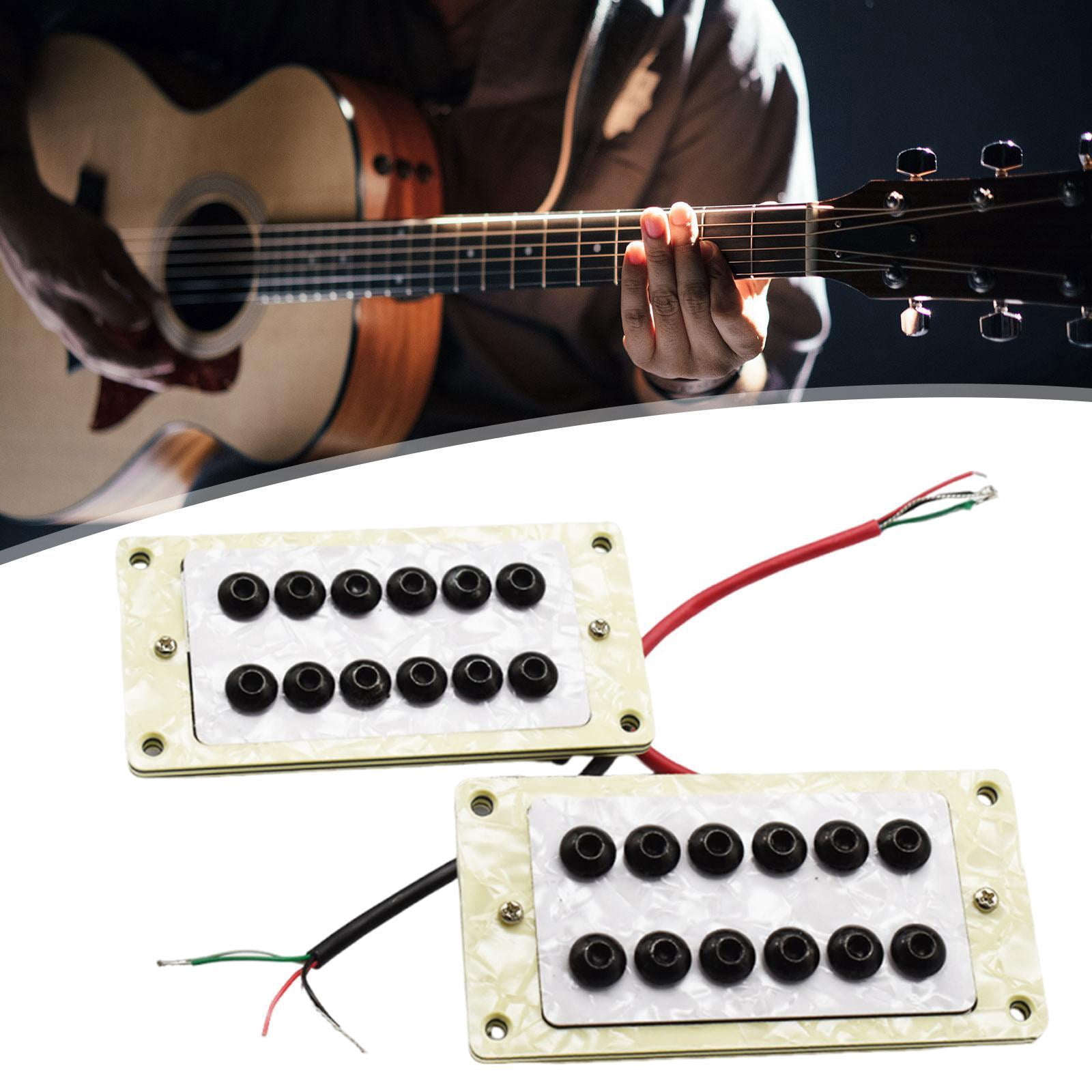 LeeQinersw Electric Guitar Humbucker Pickup Spare Part Replacement Compact Professional Easy to Install Musical Instrument Accessories Neck and Bridge