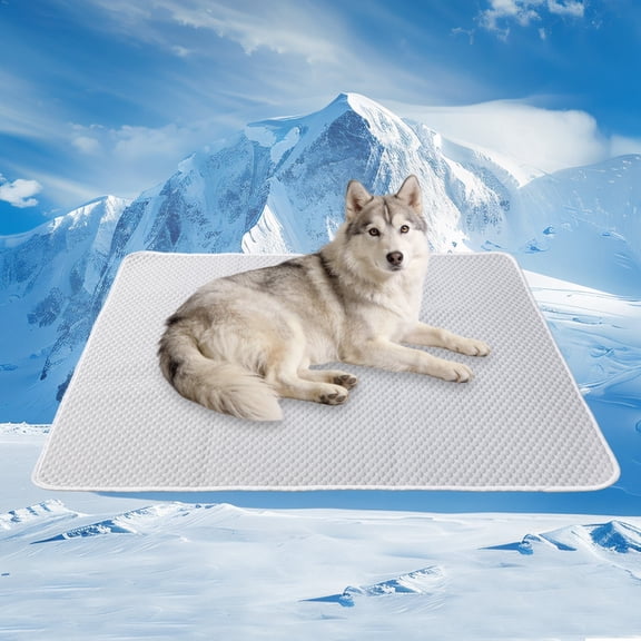 GooCare Dog Cooling Mat - Q-Max>0.4 Ice-Silk Fabric, Waterproof Pad for Large/Giant Dogs, Machine Washable Pet Mat with Non-Slip Bottom, Use for Indoor/Outdoor, Camping, Travel, 46"x36", L