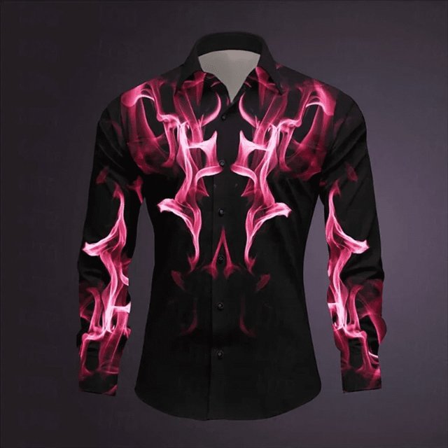 Camisetas casuales Harajuku para hombre camisetas coloridas con estampado 3D abstracto para hombre y mujer camisetas de manga larga con solapa para exteriores para hombre