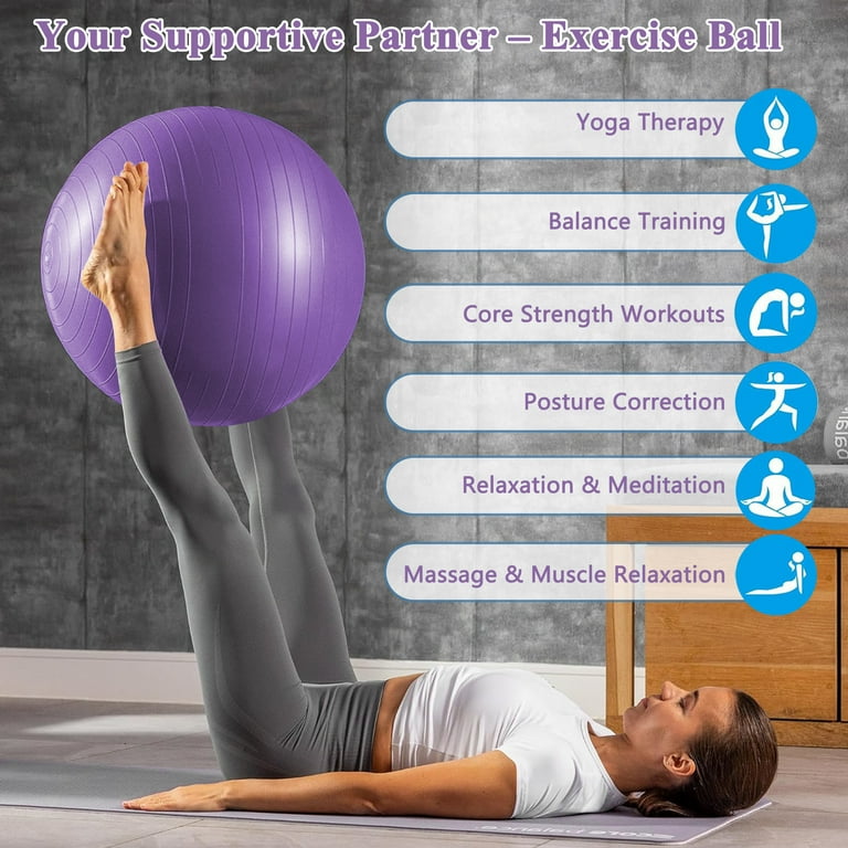 Cyrico Exercise Ball Set, 25-Inch Anti-Burst photo 7