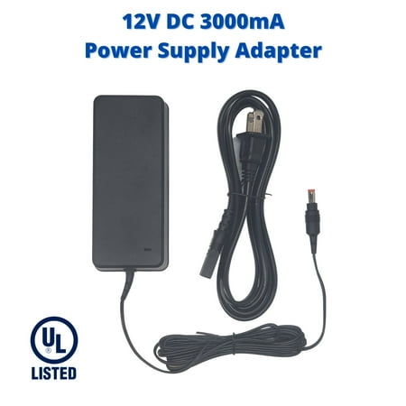 

Evertech 3000 mA AC to DC Power Adapter 12V DC 3 Amper Power Supply Cord Charger