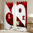 thumbnail image 2 of Feelyou Romantic Red Rose Black Out Curtains, Anniversary Love Heart Curtains Pack of 2 (42x63 Each), Teens Adult Couple Lover Bedroom Curtains, Window Curtains Bedroom Decor, 2 of 6
