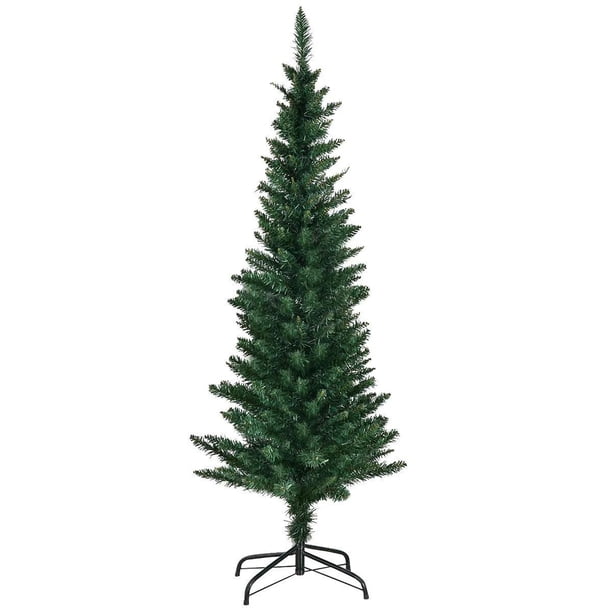Árbol de Navidad Artificial Costway 150cm Abeto Verde de PVC Decoración Fiesta Navidad