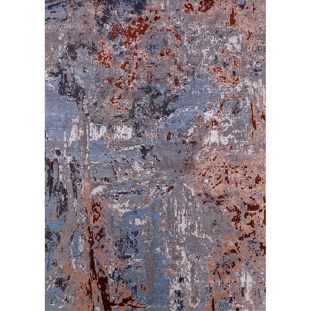 Ahgly Company Machine Washable Indoor Rectangle Industrial Modern Eggplant Purple Area Rugs, 7' x 9'