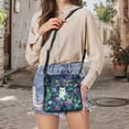 thumbnail image 5 of Kuiaobaty Cat Flower Print Crossbody Bag for Women Trendy, Casual Sturdy Vegan Leather Hobo Handbag Crossbody, Lightweight Zipper Sling Purse with Adjustable Strap for Travel & Dating, 5 of 7