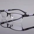 thumbnail image 1 of Gafas de miopía terminadas, gafas a prueba de radiación para hombres, gafas lisas de medio marco para hombres, montura de gafas de protección ocular antifatiga, 1 of 4