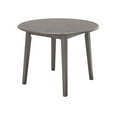 thumbnail image 3 of Benjara Ora 43 Inch Dining Table, Round Surface, Dual Drop Leaves, Smooth Gray, 3 of 5