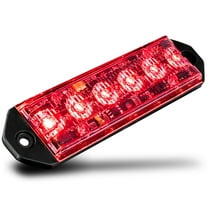 LAMPHUS PlanarFlash PFLH06 Ultra Flat LED light head [SAE Class 1] [72 Paterns] [180° of Coverage] [Fits in Small Places] Warning Lights for Police & Emergency Vehicles - Red / Red