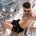 thumbnail image 2 of luoweisi Men's Beach Shorts Quick Dry Swim Trunks with Mesh Lining Galaxy Planet 2XL, 2 of 5