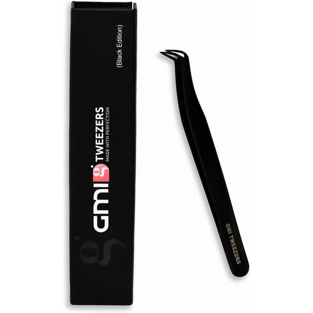 GMI Pinces - Pinces à Extension de Cils - Pinces à Extension de Cils en Acier Inoxydable - kit d'Extension de Cils - Pinces à Cils pour Extensions de Cils - en Forme de L