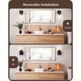 thumbnail image 4 of Apliques de Pared EDISHINE Juego de 2 con 1 Luz Imitación Madera Rústica, 4 of 8