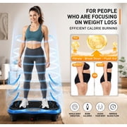 Bowhill Fitness Vibration Plate Exercise Equipment Whole Body Shape Exercise Machine Vibration Platform Fit Massage Workout Trainer, Blue