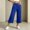 Blue, variant on Endives Capri Pants for Women High Waist Stretchy Pull On Loose Walking Pants With Side Pockets Lightweight Straight Leg Crop Pants