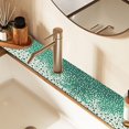 thumbnail image 2 of Yayeee Faucet Mat for Kitchen Sink 14.7" Diatomite Long Splash Guard Pad, Green and White Pattern, 2 of 7