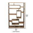 thumbnail image 5 of Benzara - Étagère Suspendue - Asymétrique - Bois - Marron, 5 of 5