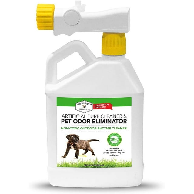 Limpiador de césped artificial y eliminador de olores para mascotas al aire libre, 960 ml