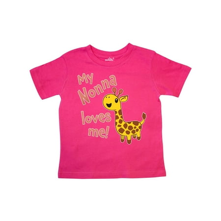 

Inktastic My Nonna Loves me- cute giraffe Gift Toddler Boy or Toddler Girl T-Shirt