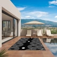 thumbnail image 3 of Boho Geometric Outdoor Rug for Patio/Deck/Porch, Non-Slip Large Area Rug 3 x 5 Ft, Modern Abstract Sun Lines Black Indoor Outdoor Rugs Washable Area Rugs, Reversible Camping Rug Carpet Runner, 3 of 8