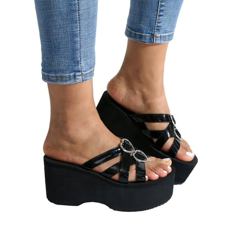 

Vedolay Sandals for Women 2023 Women s Square Open Toe High Heeled Casual Sandals FashioBackless Peep Toe Slip-on Shoes Blue 7