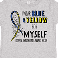 thumbnail image 4 of Inktastic I Wear Blue and Yellow for Myself Down Syndrome Awareness Boys or Girls Toddler T-Shirt, 4 of 5