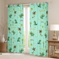 thumbnail image 2 of Homewish Kids Children Cartoon Dinosaur Curtains Pack of 2 (42x84 Each),Jungle Animal Curtains Blackout,Kawaii Wildlife Dino Bedroom Curtains,Breathable Home Decor, 2 of 6