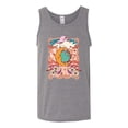 thumbnail image 2 of Wild Bobby Sun and Moon Groovy Vintage Daisy Flowers Stars Vintage Men Tank Top, Heather Grey, Medium, 2 of 6