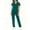 Green, variant on Scrubs Set for Women Nurse Uniform V-Neck Tops and Drawstring Jogger Pants with Pocket Nurse Workwear Light Blue M