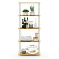 thumbnail image 5 of Furinno Rata 6-Tier Industrial Multipurpose Flat Base Shelf Display Rack with Metal Frame, Wide, French Oak Grey, 5 of 5