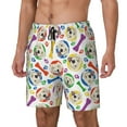 thumbnail image 2 of Haiem Cartoon Labrador Retriever Mens Swim Trunks with Compression Liner 2 in 1 Swimming Shorts Stretch Swimwear Quick Dry,Board Shorts-Large, 2 of 9