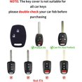 thumbnail image 2 of WWS-2 PCS for Honda Key Fob Cover, Silicone Key Protector with Keychain Compatible with 2005-2017 Honda Accord Crosstour CR-V CR-Z Civic Fit Insight Odyssey Ridgeline, Accessories Key Shell Black + B, 2 of 4