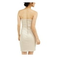 thumbnail image 2 of CITY STUDIO Womens Gold Sleeveless Sweetheart Neckline Short Cocktail Tulip Dress 1, 2 of 4