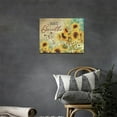 thumbnail image 3 of Farmhouse Sunflower Just Breathe Wall Art Yellow Butterfly Floral Pictures Wall Decor Canvas Prints Framed Painting Artwork for Bathroom Kitchen Bedroom Living Room Office 16"x12", 3 of 6