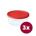 thumbnail image 2 of Pyrex Simply Store 2-Cup Glass Food Storage Container, Round, Set of 3, 2 of 9