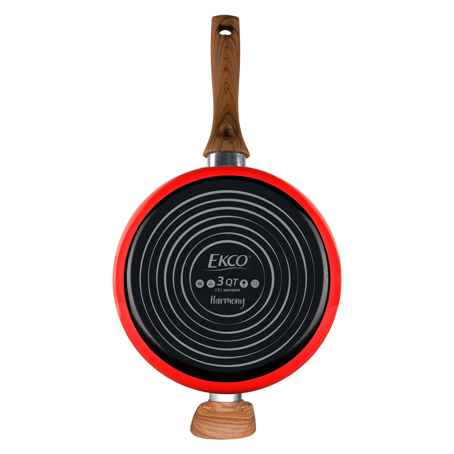 EKCO Harmony Covered Saucepan, Red (3 Qt.), 62569