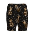 thumbnail image 4 of Fotbe Gold Glitter Pineapples Pajama Shorts for Men, Men's Pajama Bottoms, Sleepwear,Short Pajama Pants-X-Large, 4 of 9