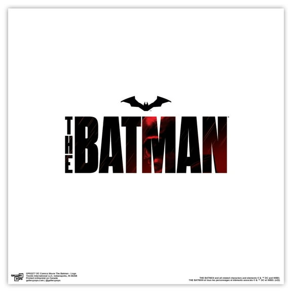 Gallery Pops DC Comics The Batman - Logo Wall Art, Unframed Version, 12" x 12"