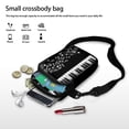 thumbnail image 7 of HELLHERO Black and White Piano Music Double Zipper Crossbody Bags for Women, Travel, 7 of 7