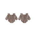 thumbnail image 2 of RUINIXCW Newborn Baby Girl Spring Fall Winter Outfit Plaid Gingham Bubble Romper Infant Girl Clothes Long Sleeve Square Neck Sweet Bodysuit Playsuit, 2 of 10