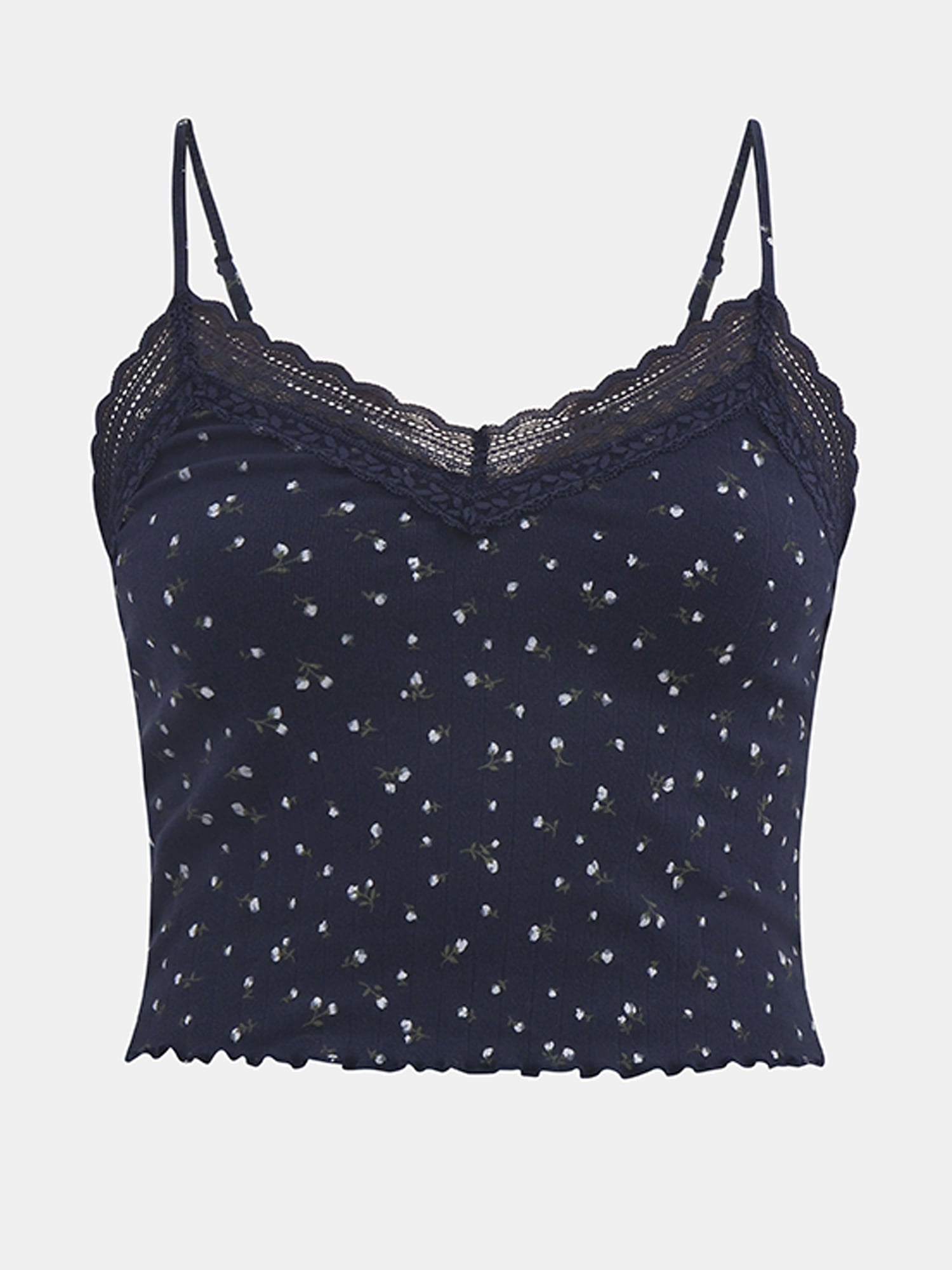 No Boundaries Lace Trim Cami, Women’s