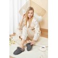 thumbnail image 2 of CLPP'LI Womens Slip on Faux Fur Warm Winter Mules Fluffy Suede Comfy Slippers - Grey - 7, 2 of 5