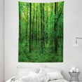 thumbnail image 1 of Nature Tapestry, Green Forest Spring with Trees and Bushes Idyllic Rural Scenery Foliage Fresh Eco Picture, Wall Hanging for Bedroom Living Room Dorm Decor, 60W X 80L Inches, Green, by Ambesonne, 1 of 2