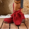 thumbnail image 2 of Xucatan Womens Suede Oxford Shoes Lace Up Comfort Casual Cowhide Square Toe Driving Moccasins Slip On Bowknot Penny Flat Loafers Shallow Mouth Casual Shoes for Outdoor Gift, 2 of 8