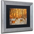 thumbnail image 2 of Trademark Fine Art "Creatures of a Winter Sunset" Canvas Art by Lois Bryan Black Matte, Silver Frame, 2 of 4