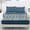 Blue Geometric Stripe, variant on Whosucclay Tiger Landscape Print Practical 3 Piece Fitted Set with Bedroom for Women Teens, Anti-Slip Durable Comfort Wrinkle Resistant Fitted Sheets, Twin Size